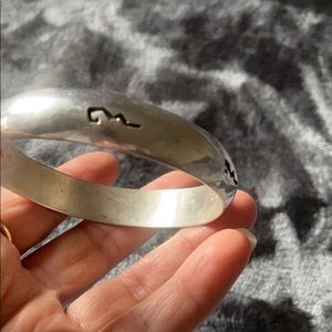 Silver vintage bangle
